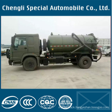 Dongfeng Army Green 4X4 Spetic Tank Vacuum Suction Sewage Truck